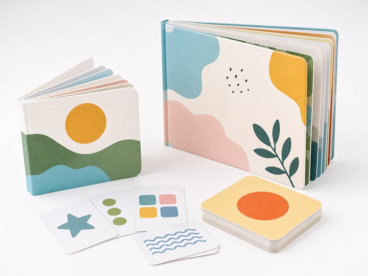 Premium hardcover children book sample with colorful artwork