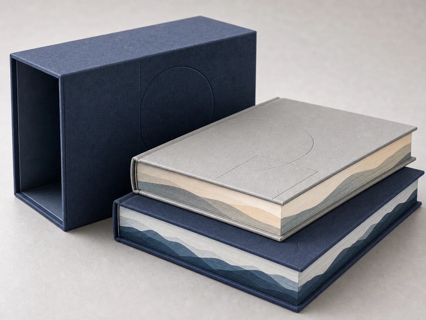Collector edition hardcover set with decorative book edges and rigid case