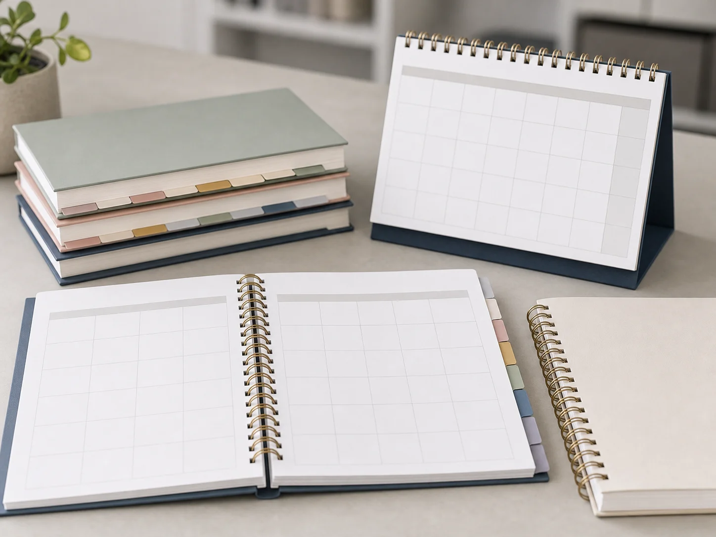 Wire-O planner and desk calendar samples