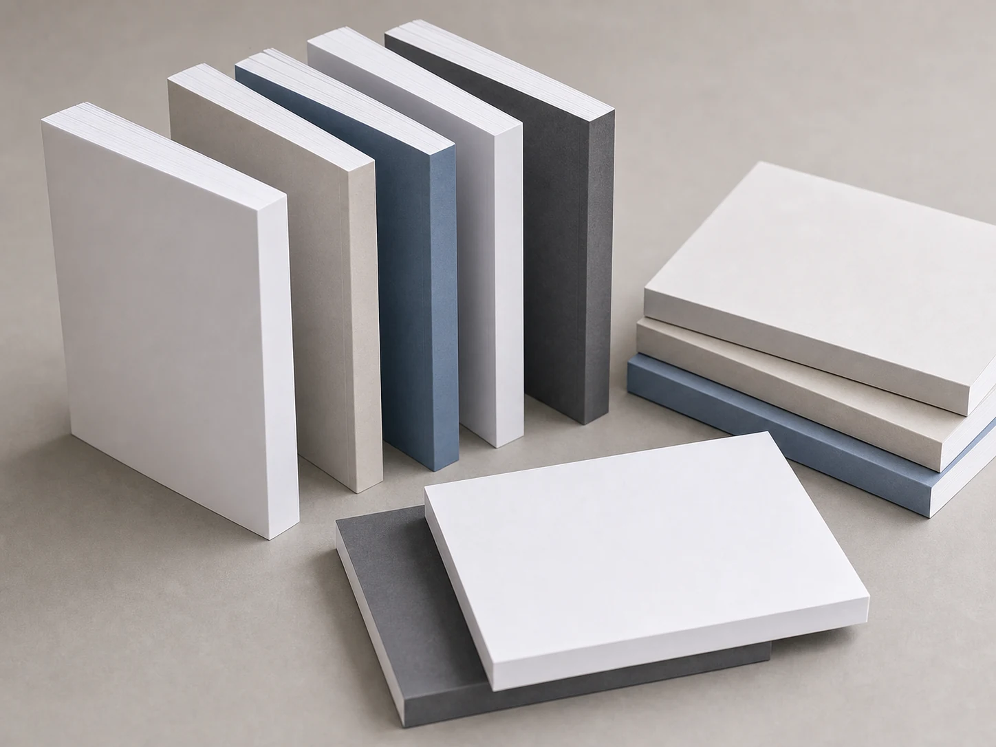 Clean paperback spine samples for perfect binding setup