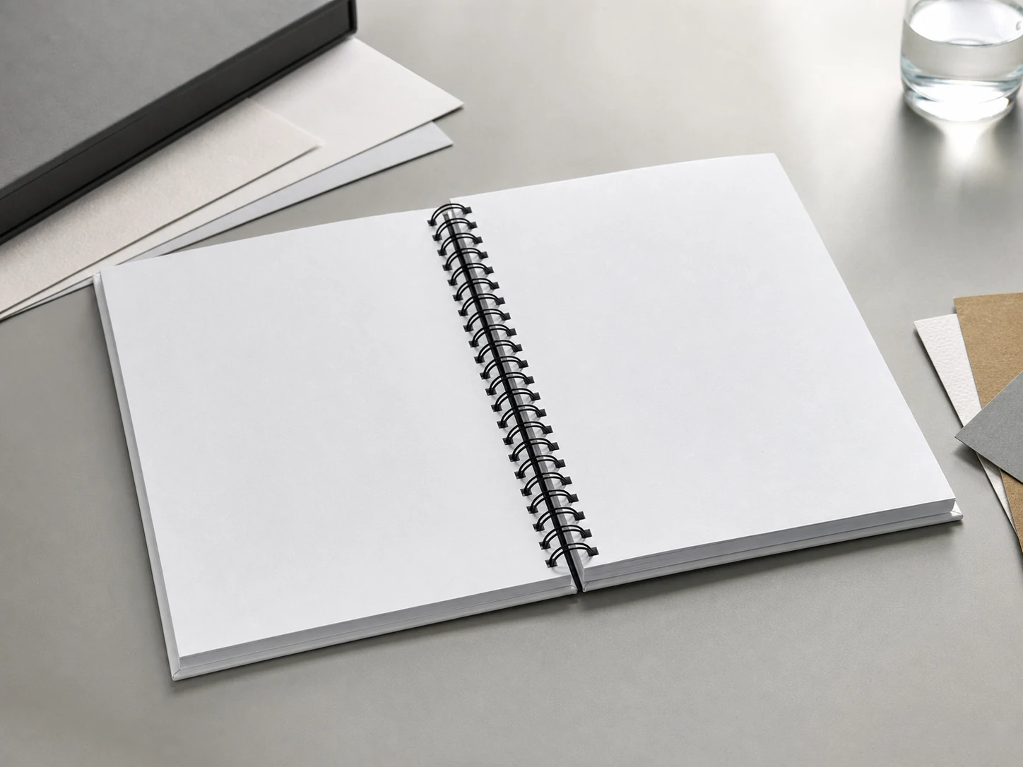 Lay-flat spiral bound book for desk reference use